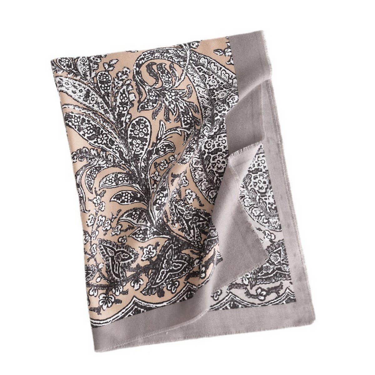 Boho Colorblock Printed Scarf ??Soft Warm Wrap_CWASC0442