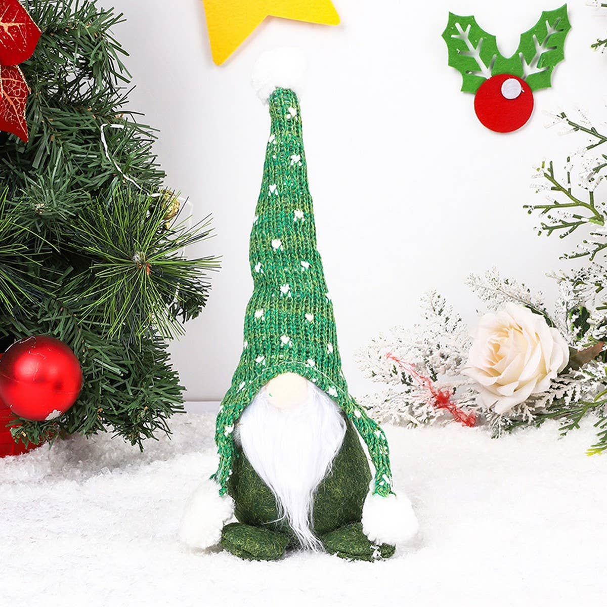 FACELESS DOLL CHRISTMAS KNITTED HAT DOLL ORNAMENT_CWMM2768