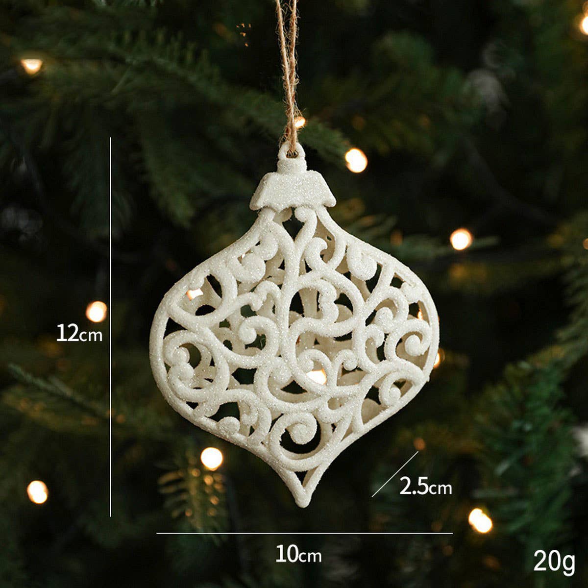 White Plastic Reindeer Star Holiday Decoration