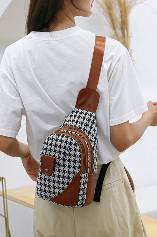 CASUAL PLAID ONE SHOULDER MESSENGER BAG_CUAB0023