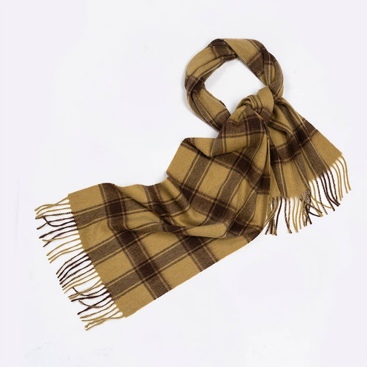 100% Wool Plaid Scarf - Unisex Warm Winter Wrap_CWASC2346