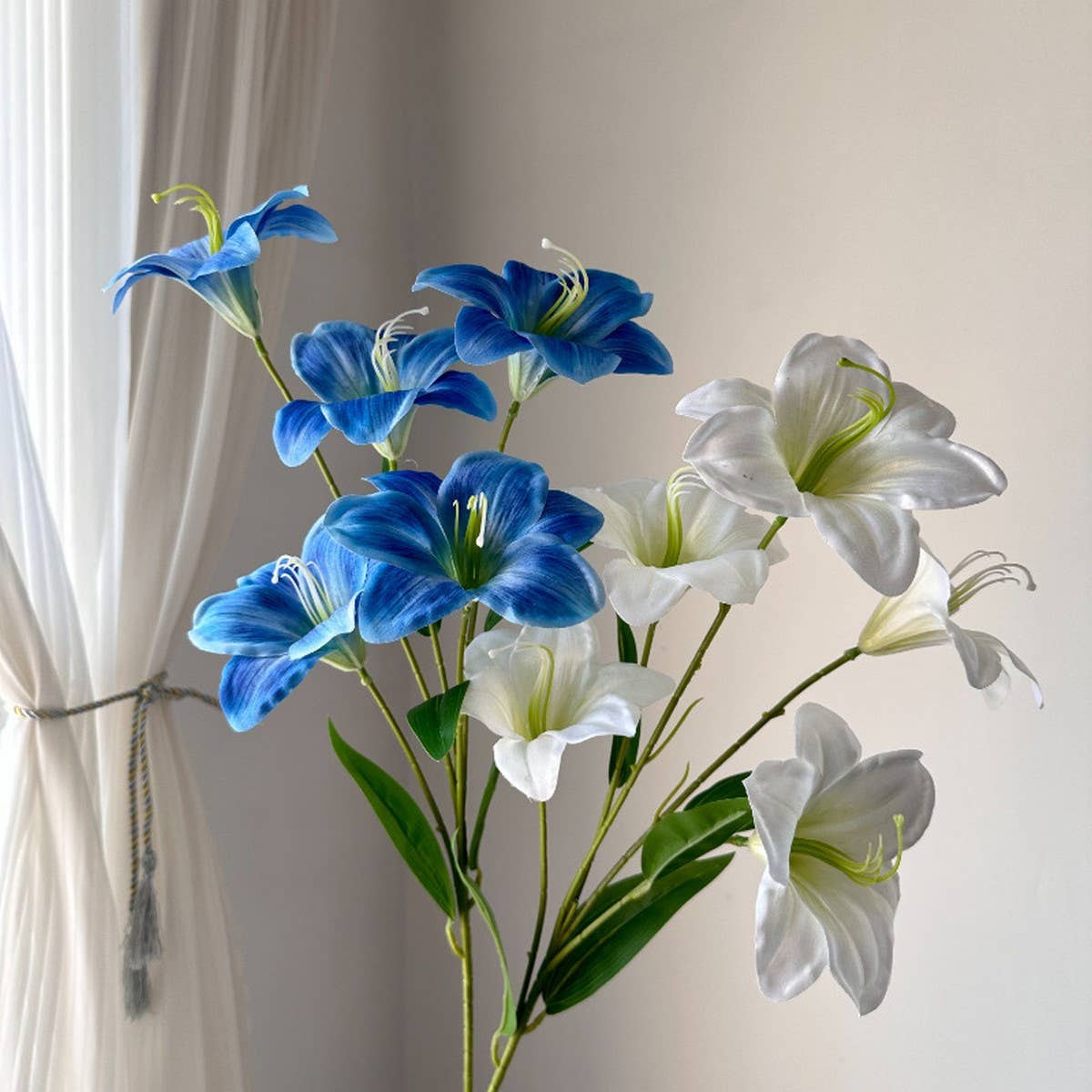 Artificial Amaryllis Lily Stem with 5 Blooms_CWMM6503