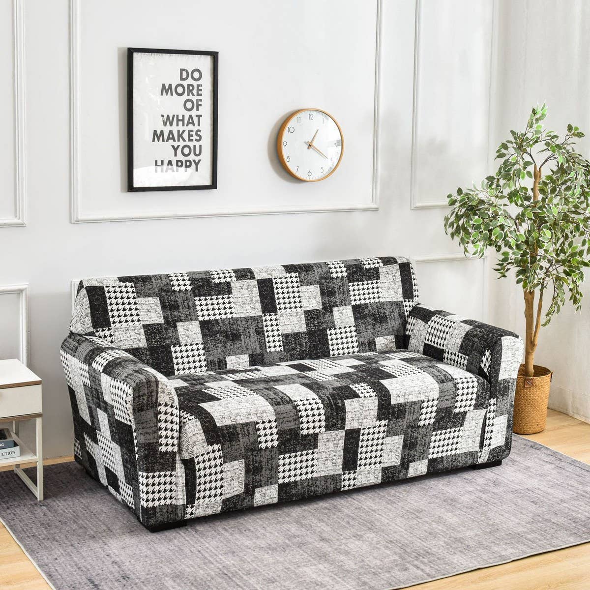Nordic Style Sofa Cover, Stretch & Non-Slip Fit_CWMM8310