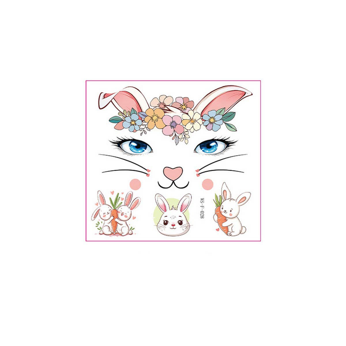 Kids Christmas Unicorn & Panda Face Tattoos