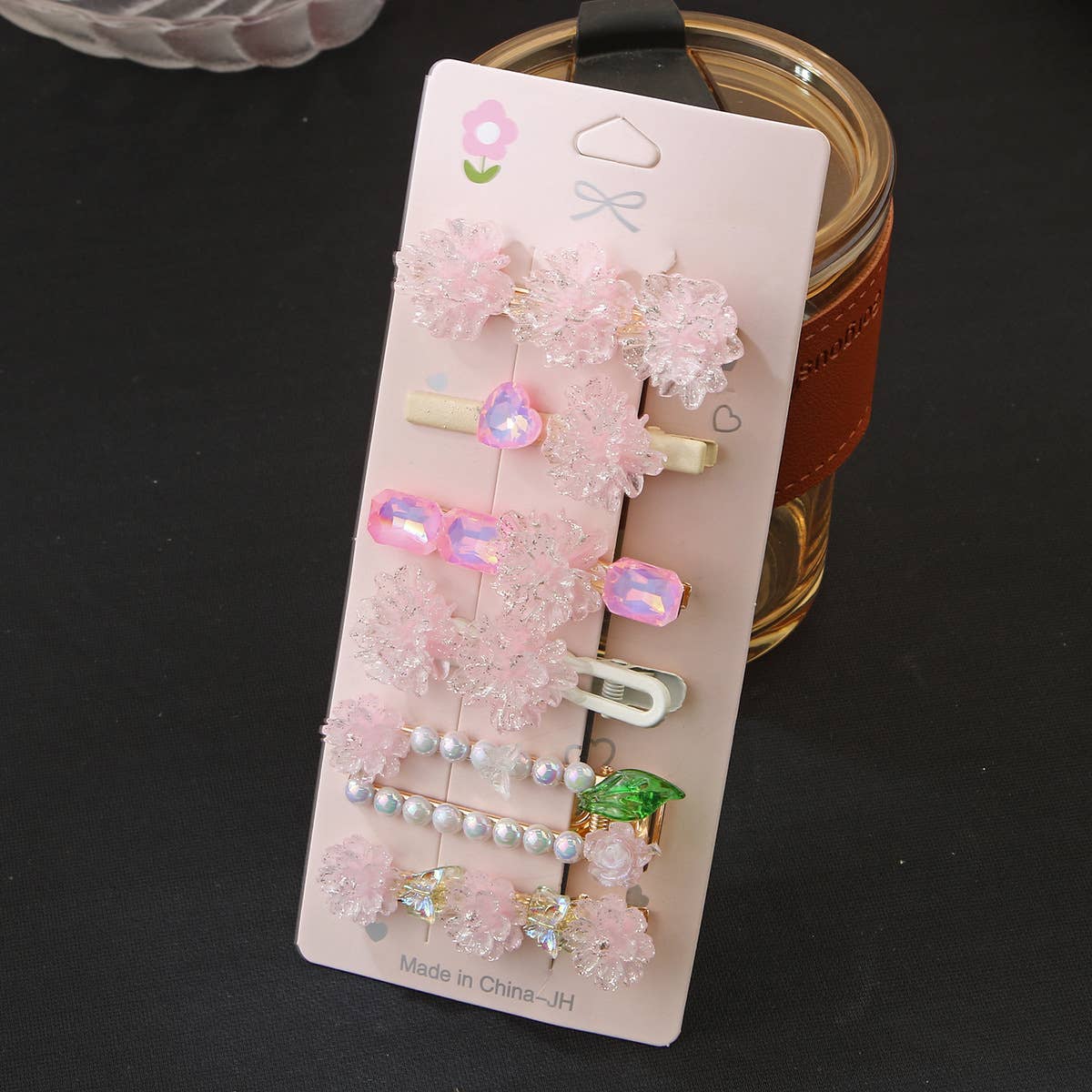 Sweet flower duckbill clip side hair clip