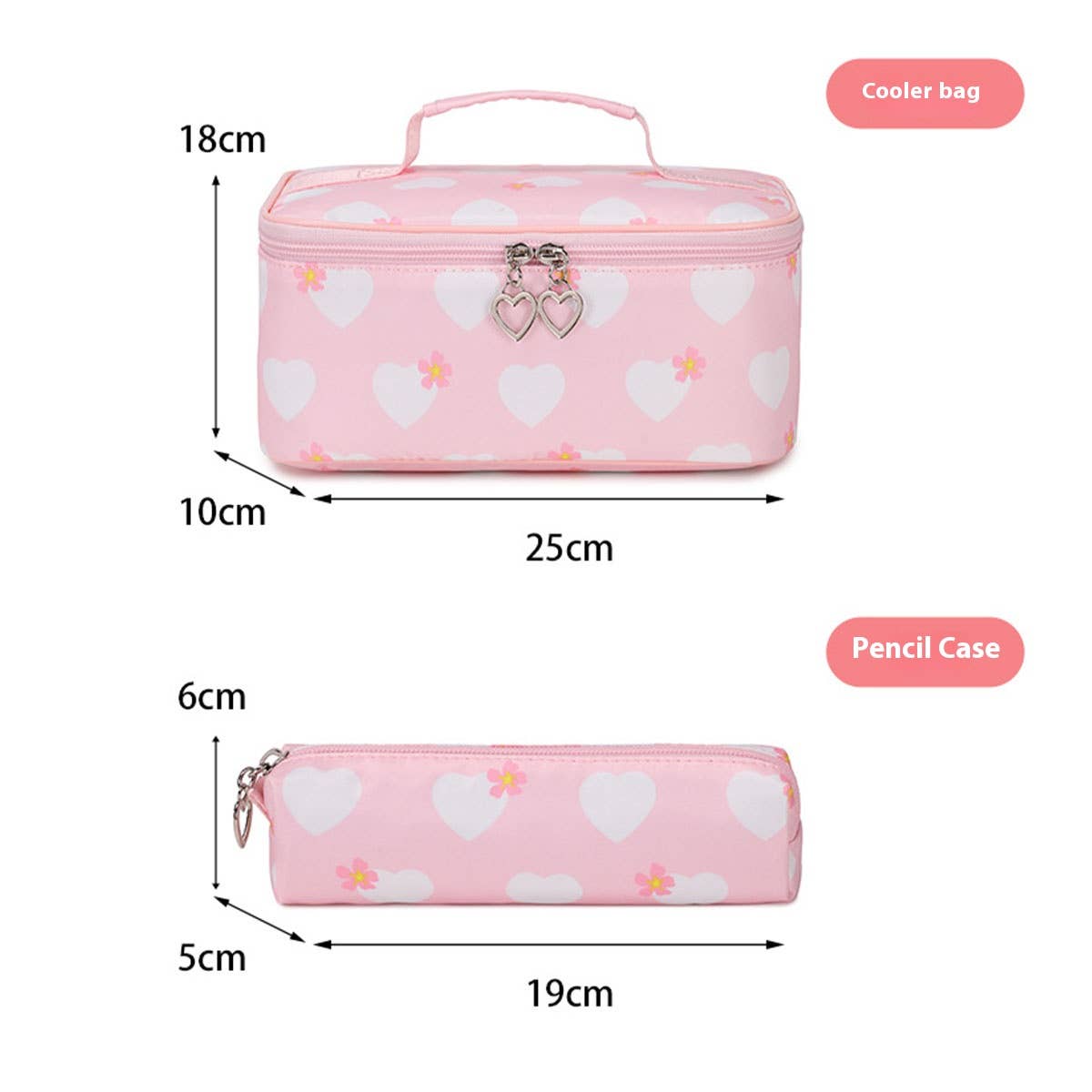 Girls¡¯ Backpacks for School ? 3-Piece Heart Design_CWAB5390