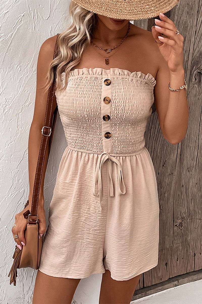 SOLID COLOR STRAPLESS SHORT JUMPSUIT_CWSJS0461