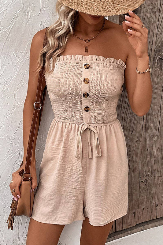 SOLID COLOR STRAPLESS SHORT JUMPSUIT_CWSJS0461