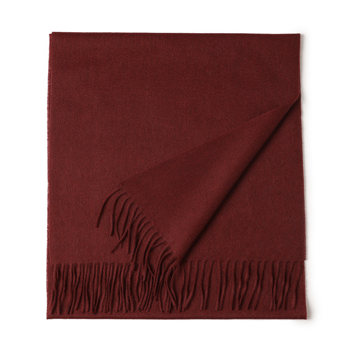 Unisex Wool Scarf ? Soft Solid Color with Tassels