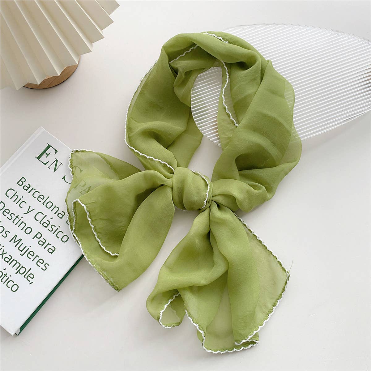 CWASC2386_LONG SOLID COLOR THIN SMALL SCARF