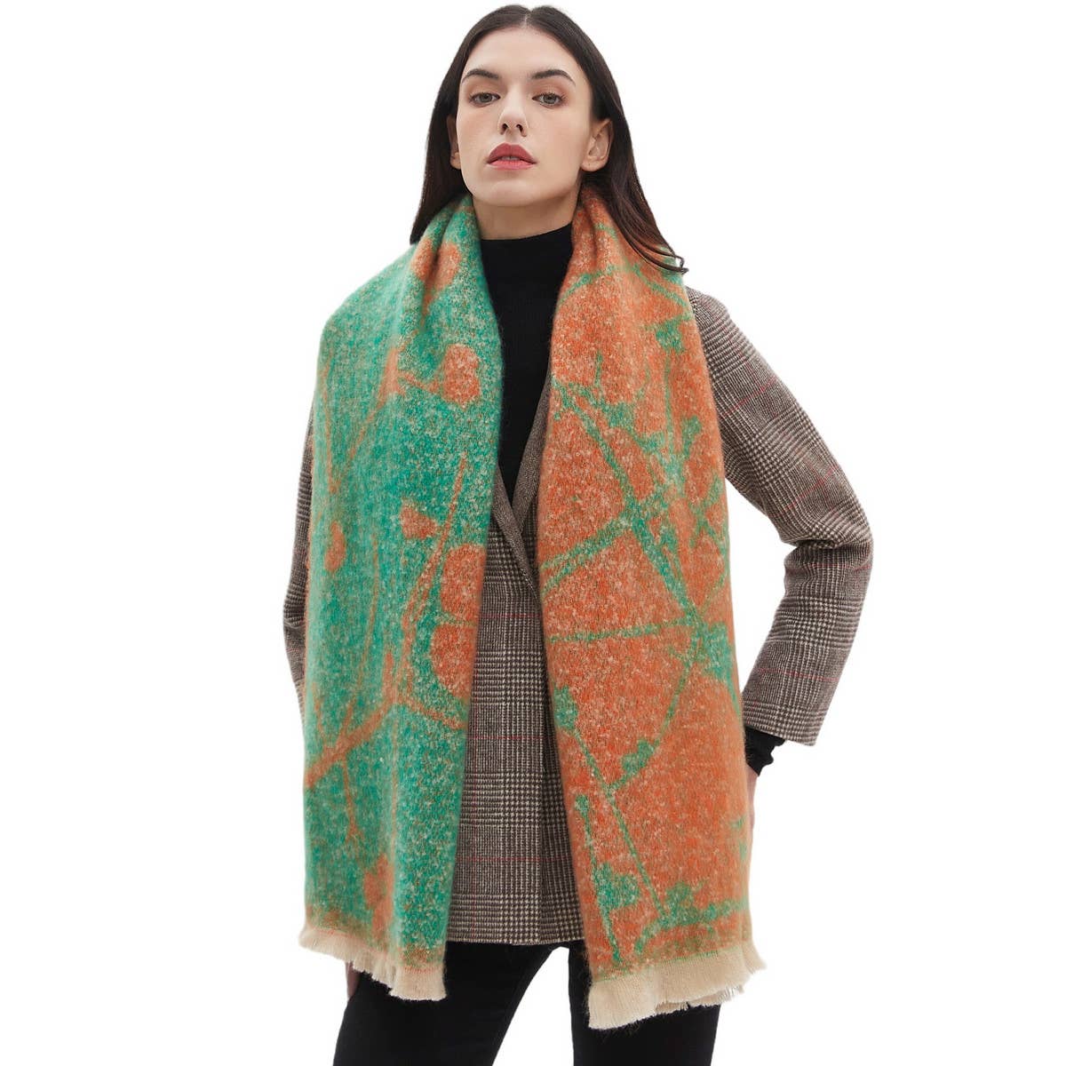 Women's Floral Jacquard Shawl Scarf