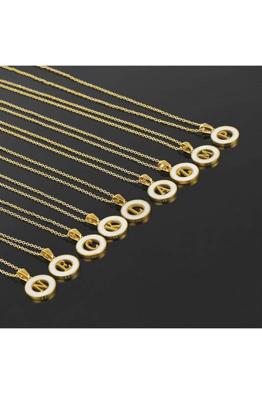 A-Z ALPHABET INITIALS PENDANT NECKLACE_CWAJE222