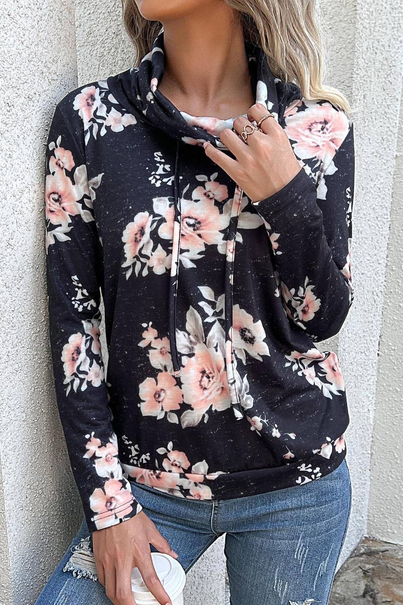 CWOHOL1015_PULLOVER PRINTED PILE NECK LONG-SLEEVED TOP