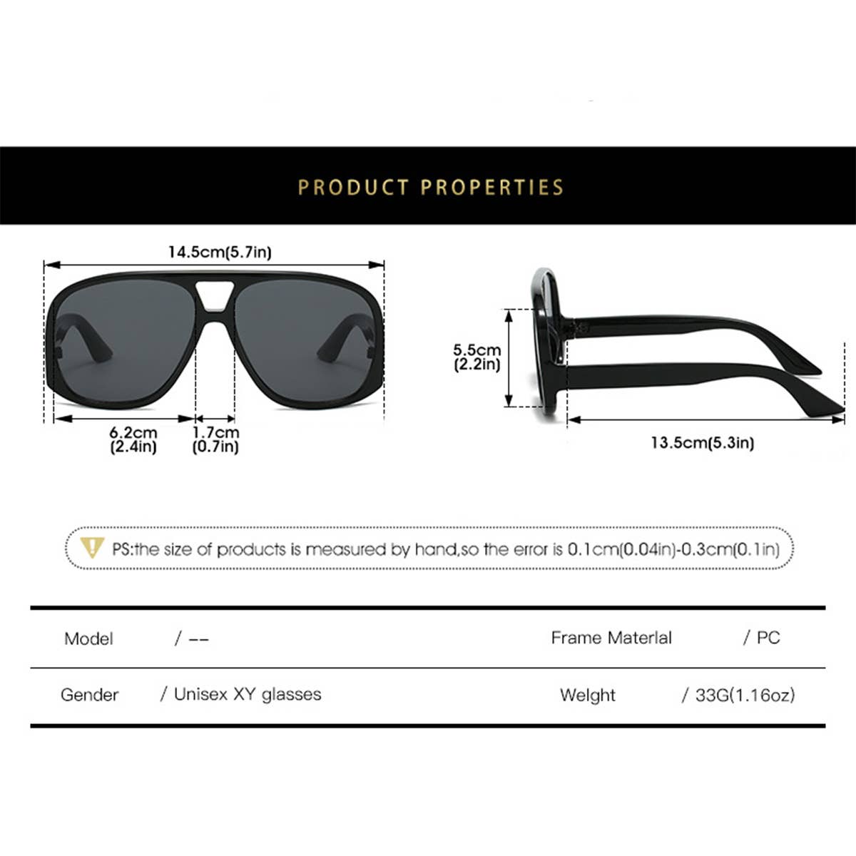 NEW LOW TEMPLE DESIGN SUNGLASSES