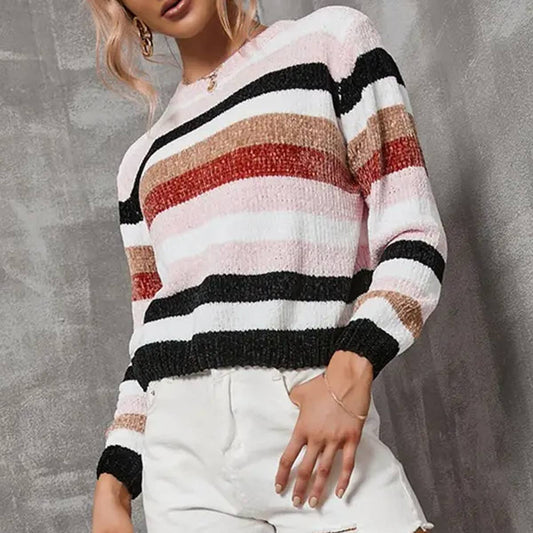 Knit patchwork cashmere sweater