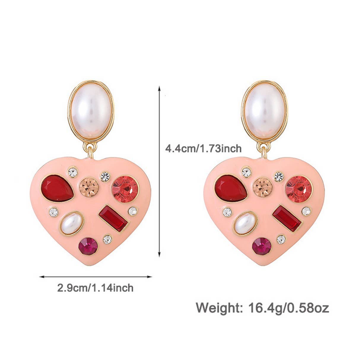 LOVE PEACH OIL PENDANT NECKLACE SET FOR WOMEN