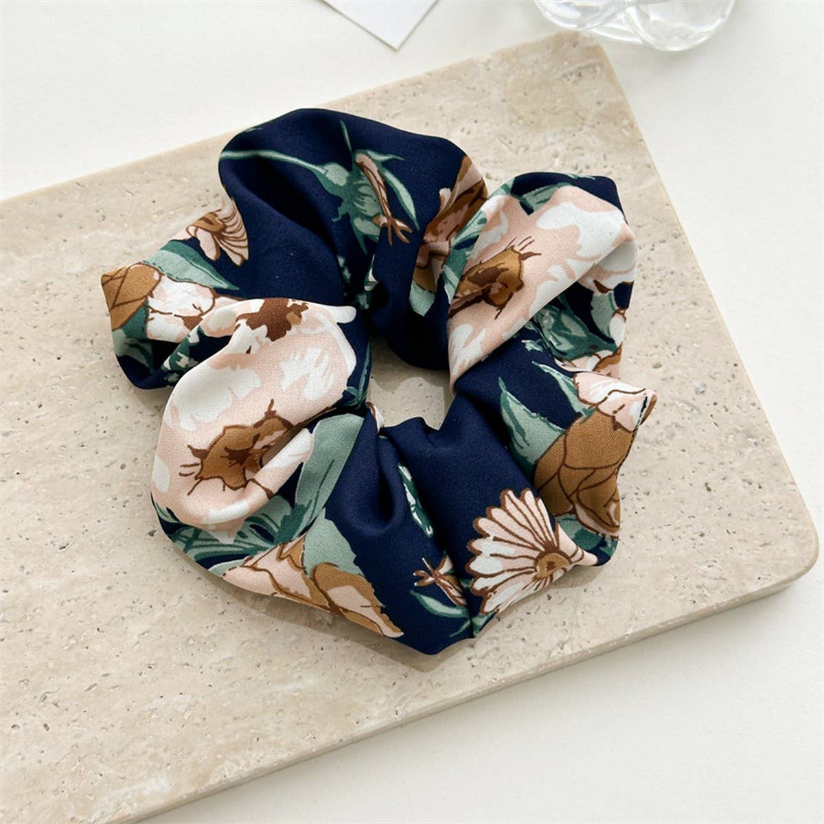 SWEET LARGE FLORAL HIGH ELASTIC HAIR TIE