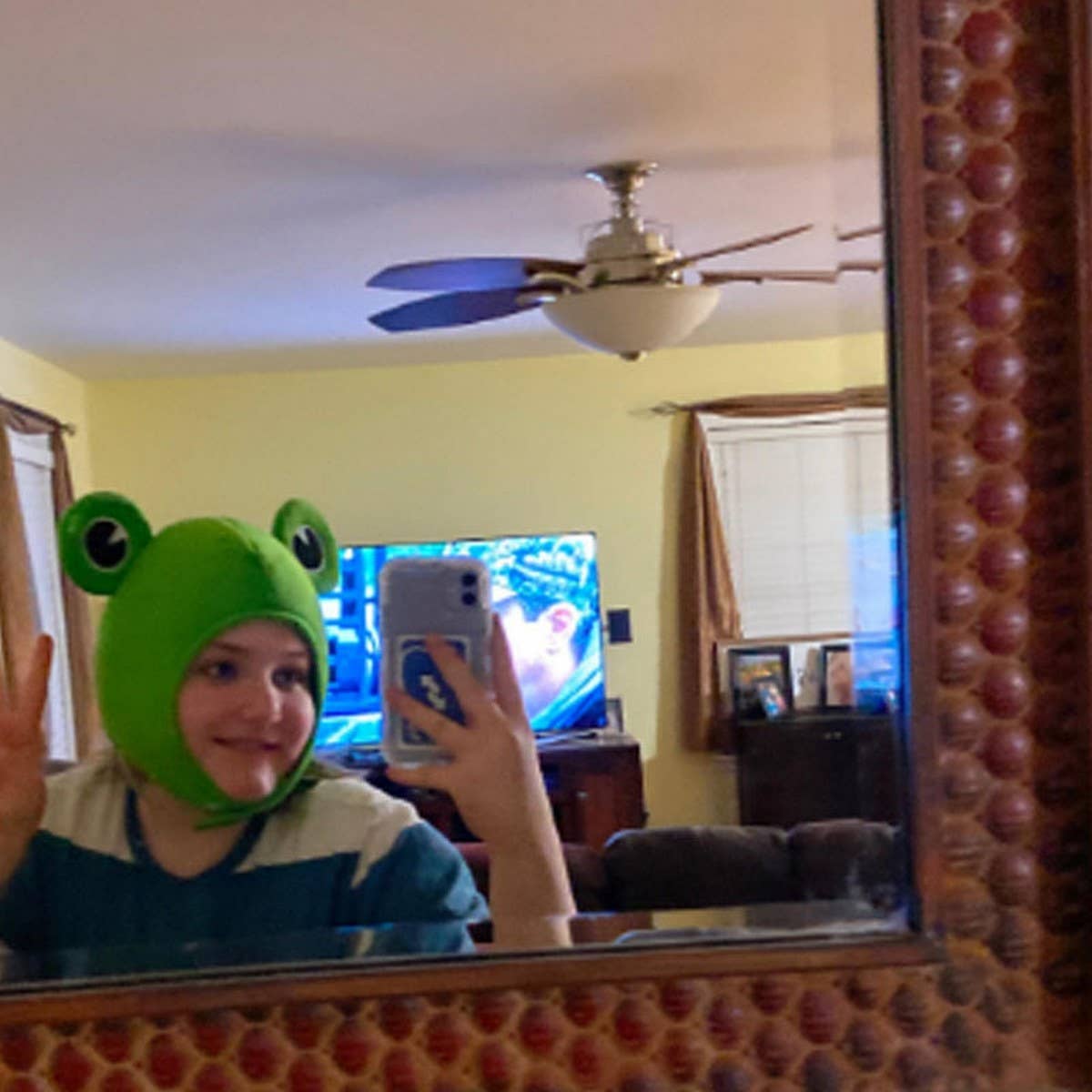 CWAH4064_FUNNY FROG HEADGEAR PERFORMANCE DECORATION HAT