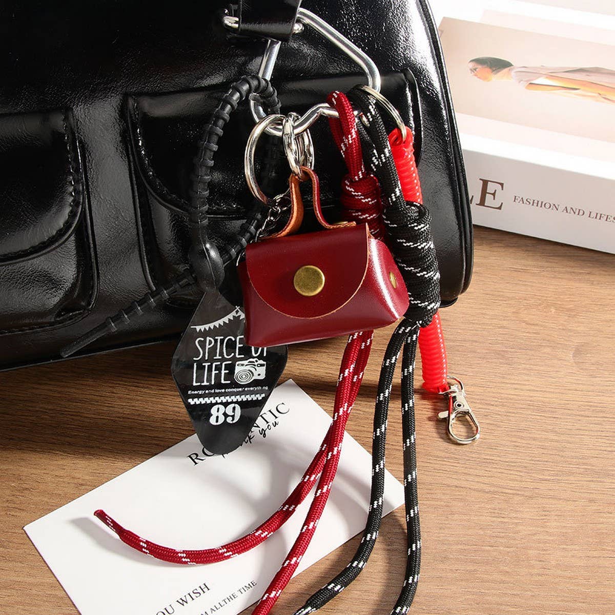 Fashion Leather Leopard Print Mini Bag Charm_CWMM7556