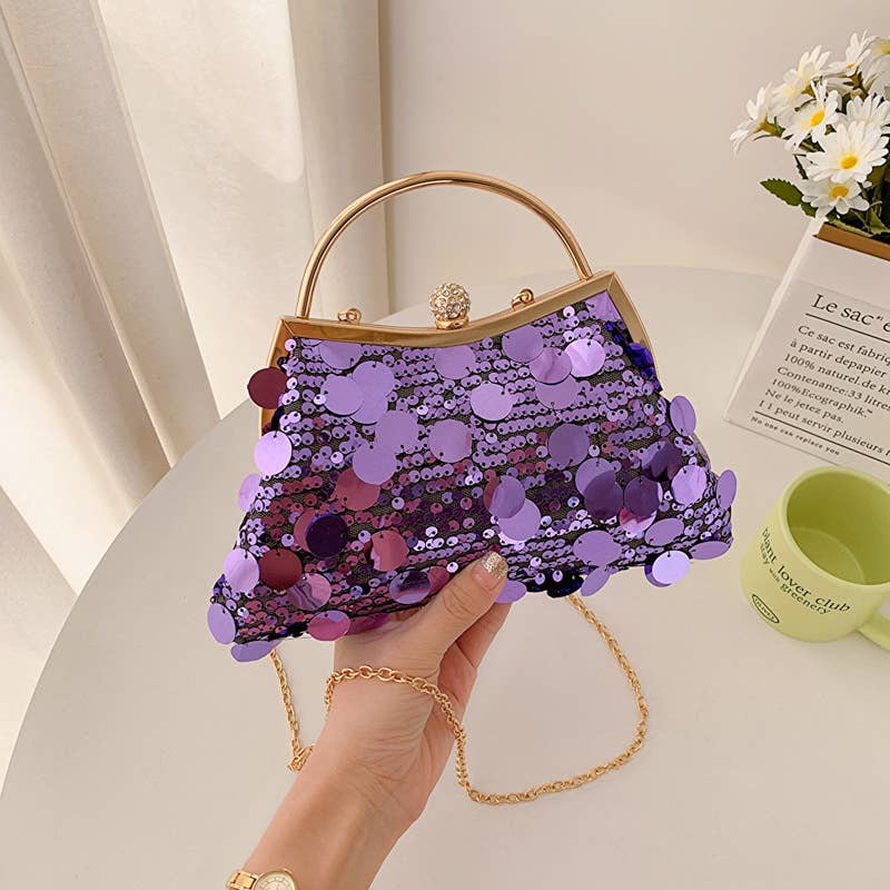 Fashionable candy-colored chain dinner bag