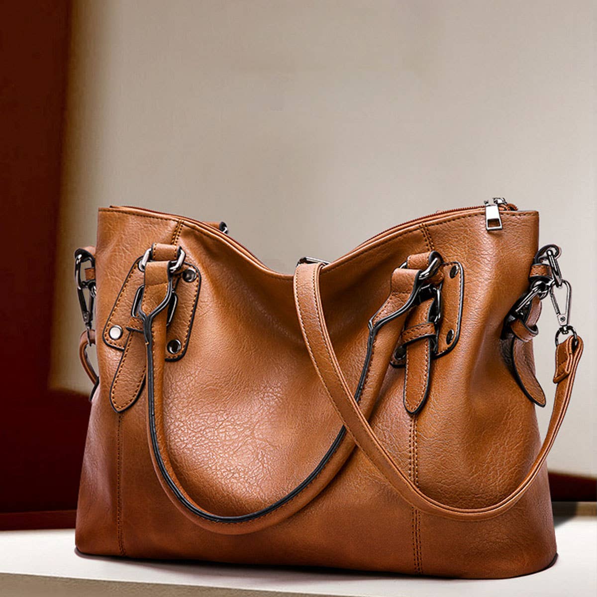 CWAB4840_RETRO LARGE CAPACITY CROSSBODY SHOULDER BAG