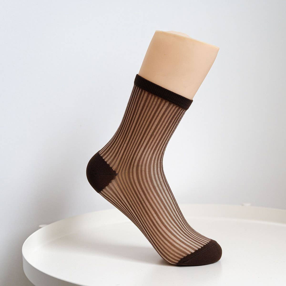 STRIPE MESH SOCKS FOR WOMEN MID TUBE TIDE SOCKS_CWMS054