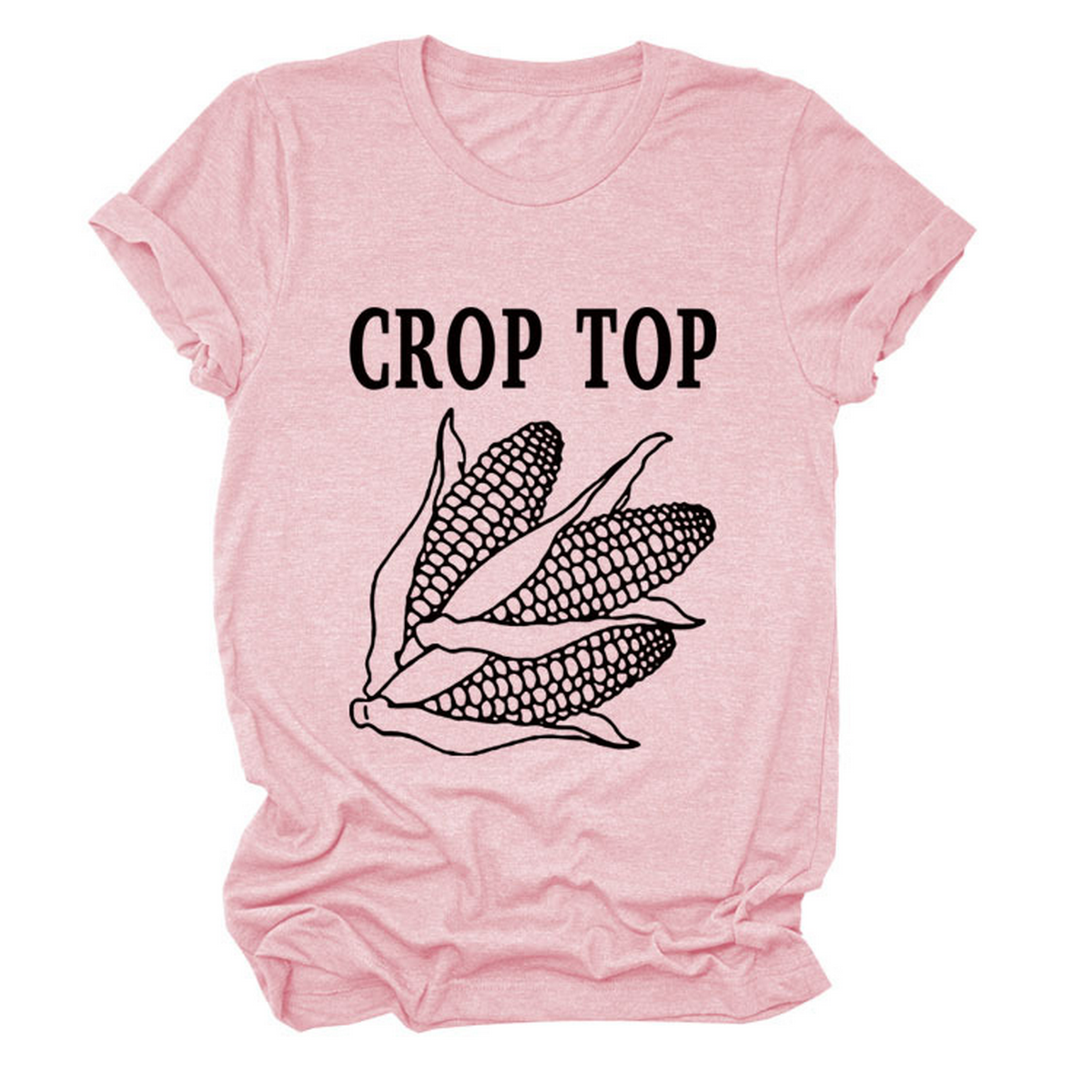 Corn Letter Print Tee ? Women¡¯s Casual T-Shirt