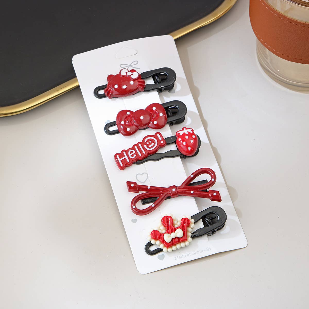 Five sets of cartoon children's hairpins