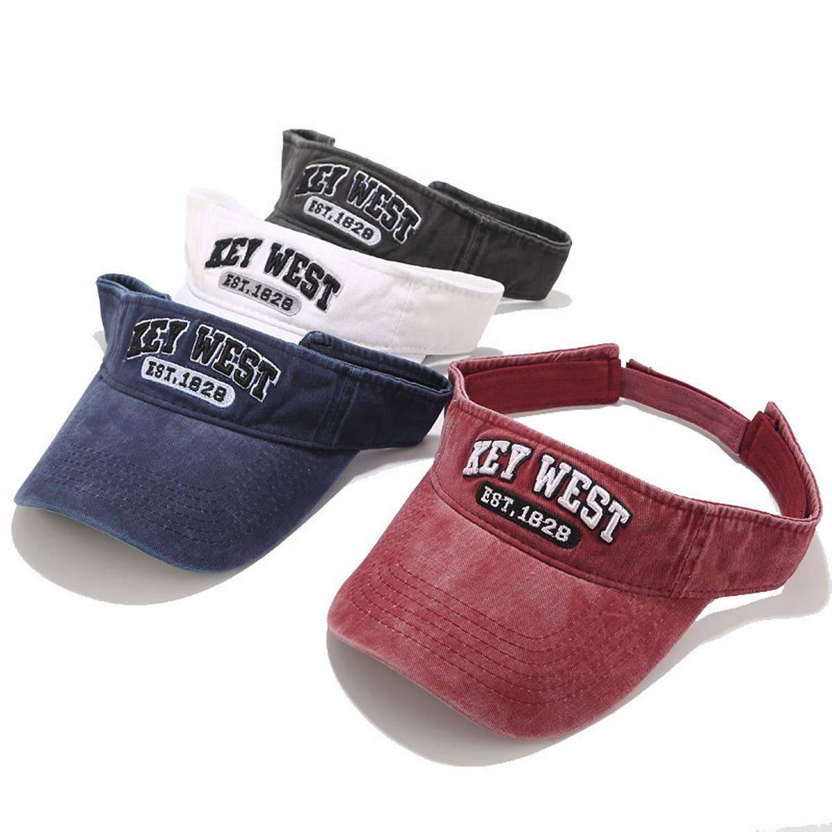 Embroidered Visor Hat - Retro Trendy Sunshade Cap_CWAH3301