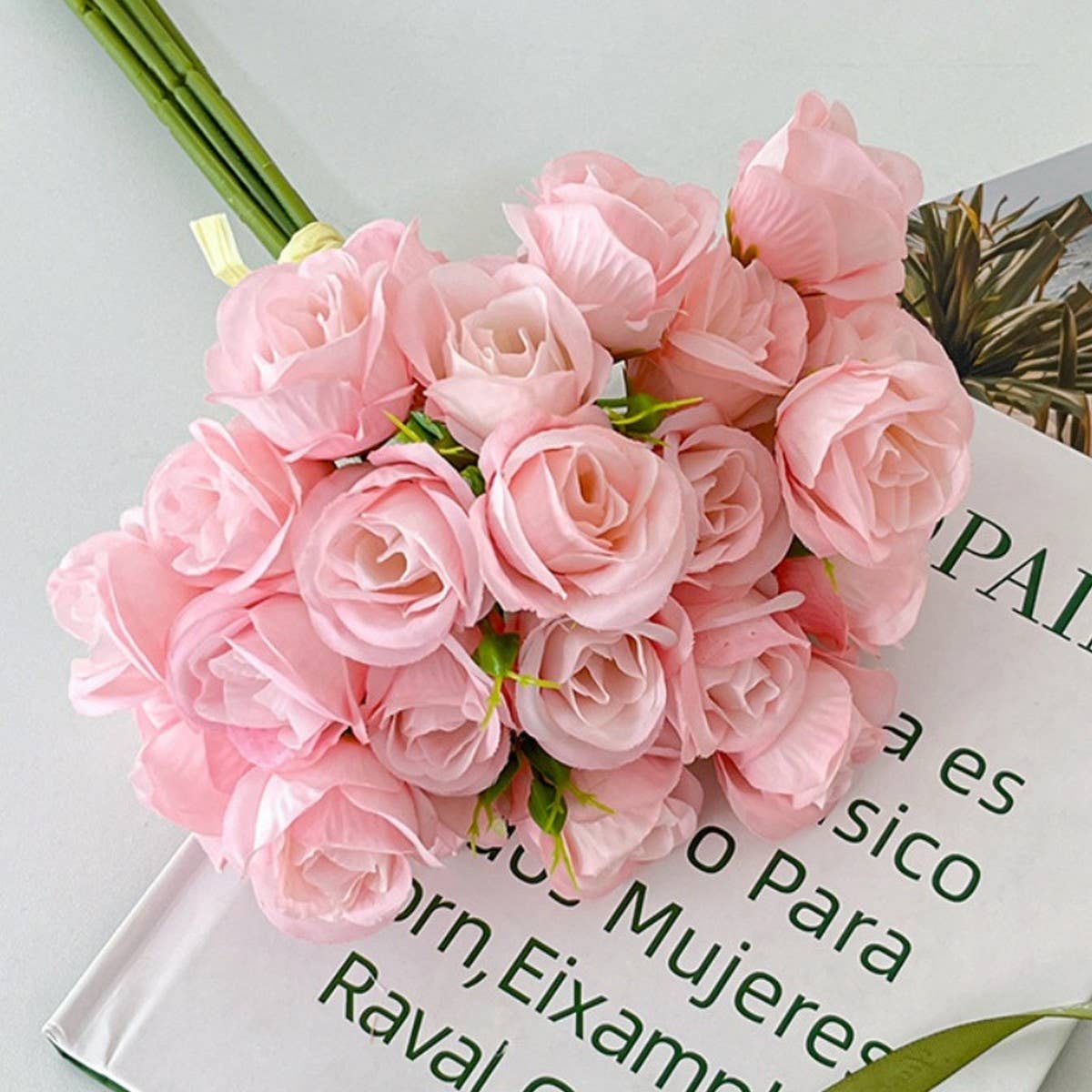 Faux 27-Head Rose Bouquet for Wedding Handheld