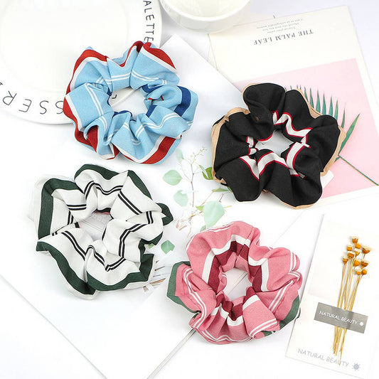 PRINTED FRESH STRIPED HAIR TIE_CWAHA1069