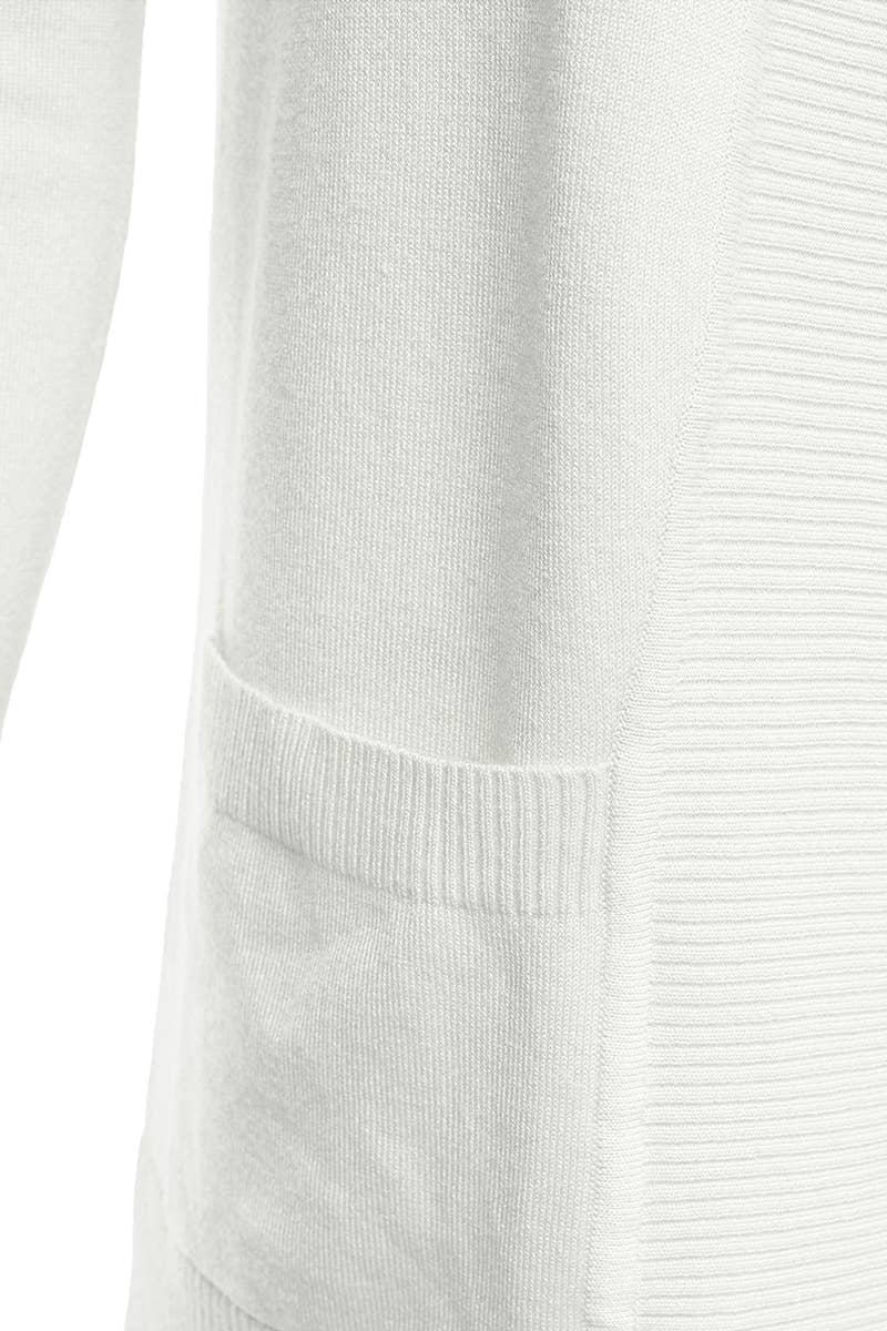 AWOCAL313_Open Front Long Sleeve Pockets Sweater Cardigan