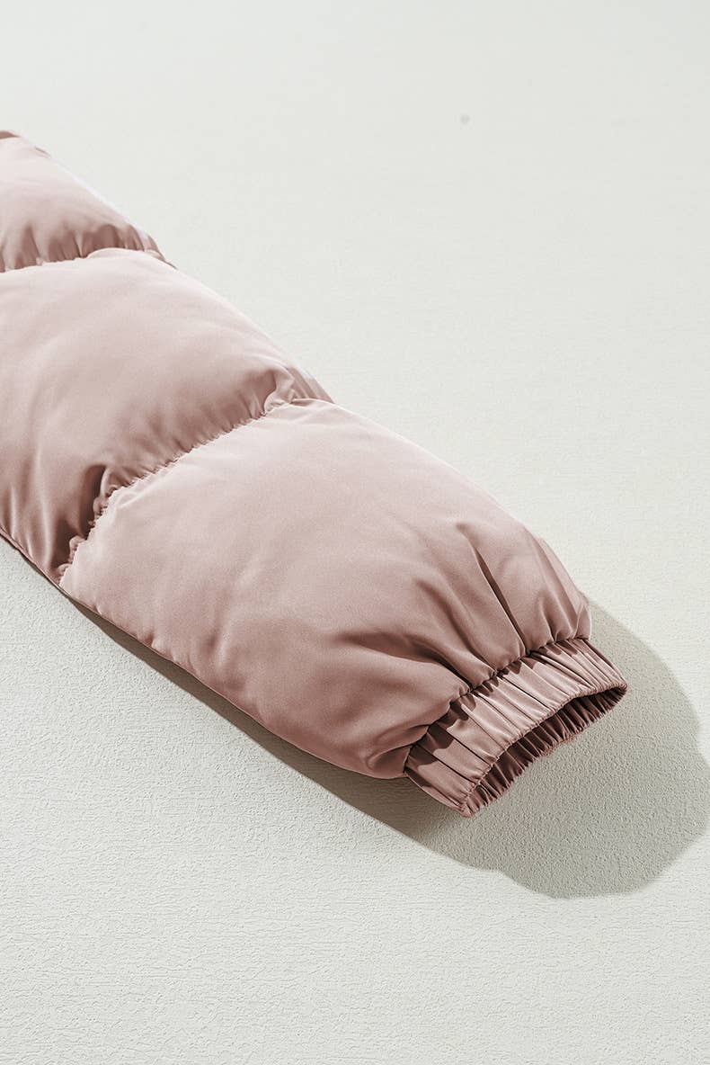 Solid color stand-up collar thickened jacket