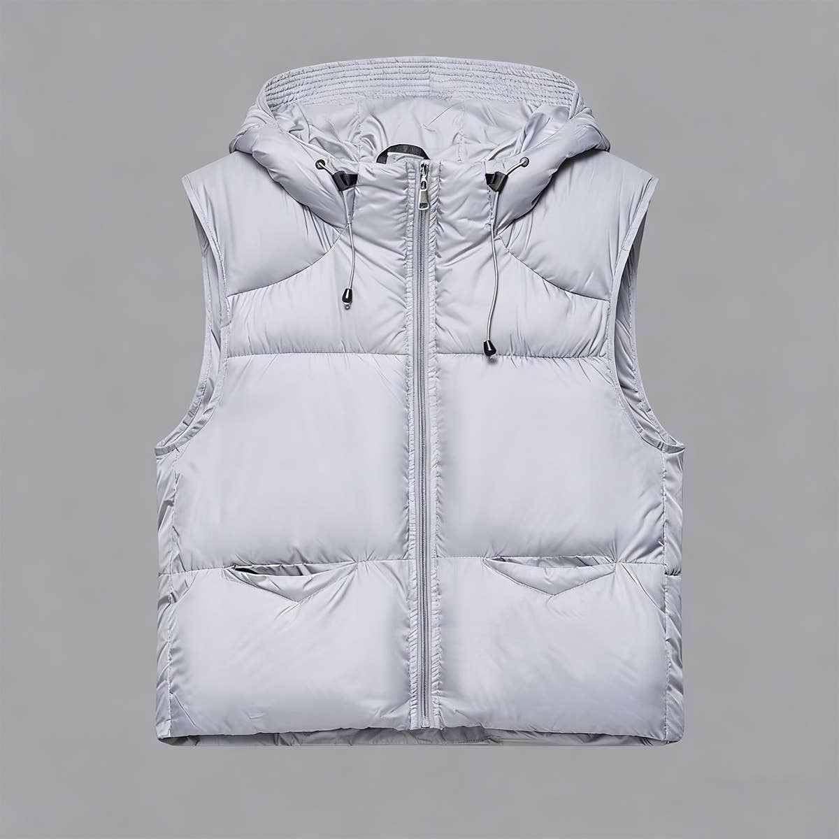 Sleeveless loose casual hooded vest jacket