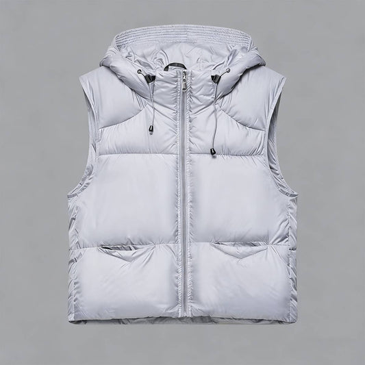 Sleeveless loose casual hooded vest jacket