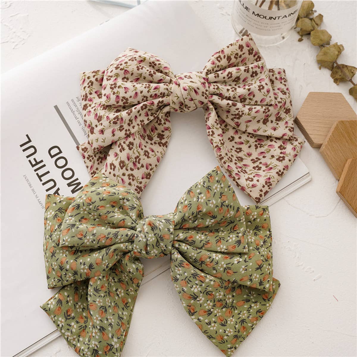 NEW THREE-LAYER KNOTTED LARGE BOW HAIRPIN_CWAHA0852