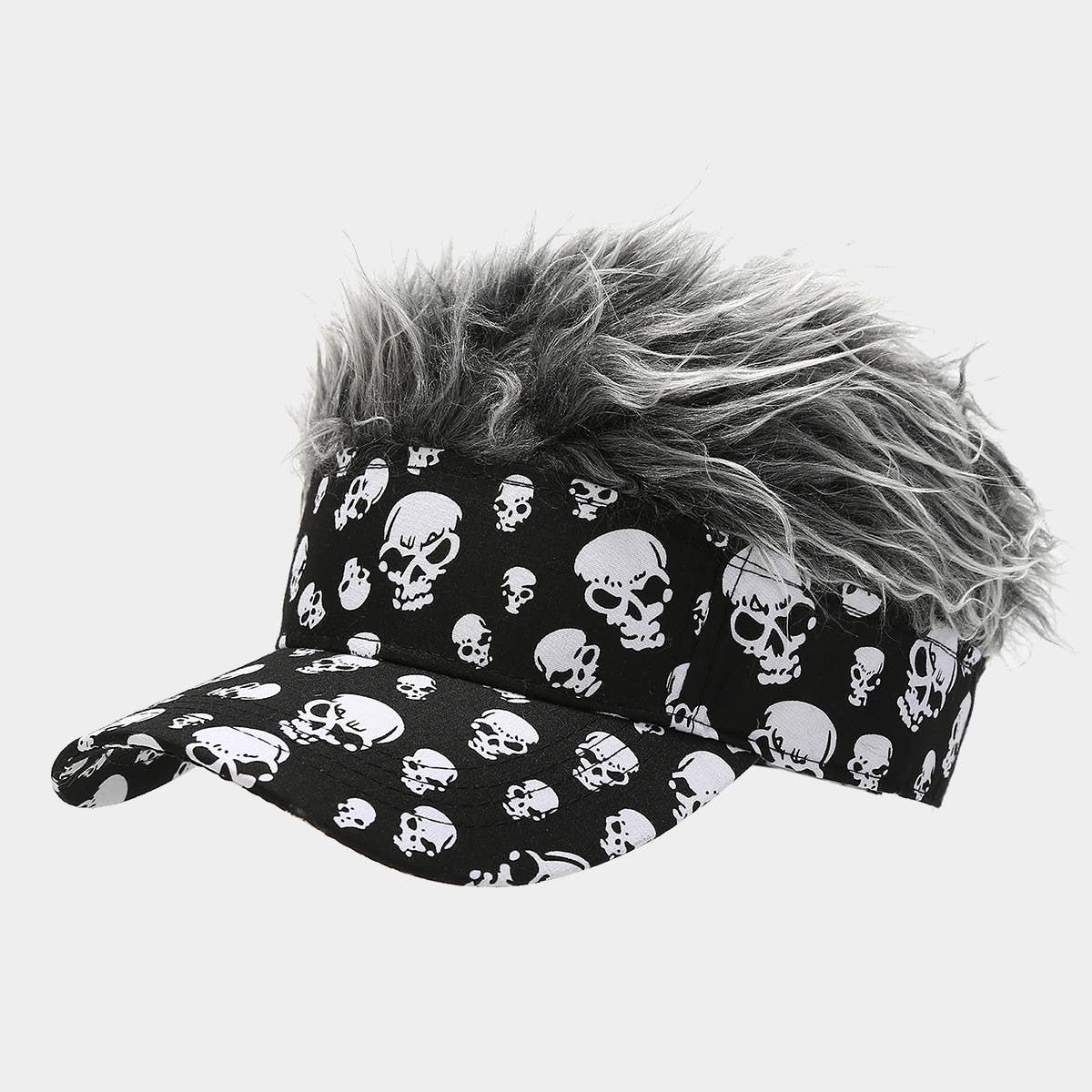 HALLOWEEN SKULL PERSONALIZED WIG BASEBALL CAP_CWAB2928