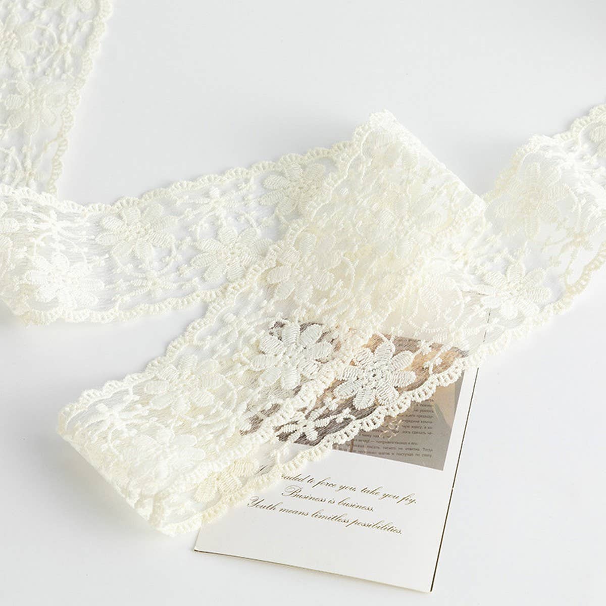 LACE EMBROIDERY FLOWER RIBBON DIY RIBBON