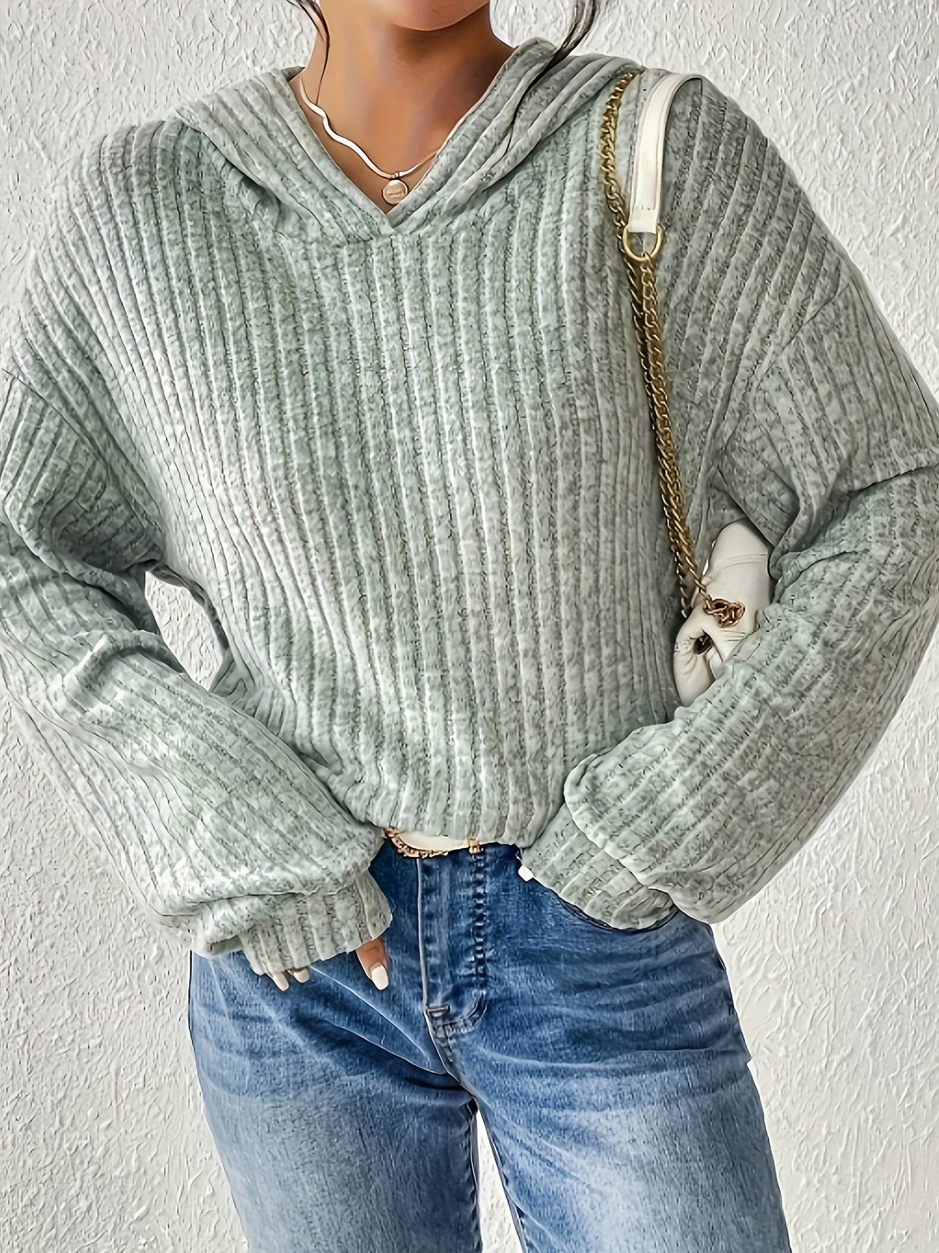 SOLID COLOR LONG SLEEVE CASUAL PIT STRIP HOODIE