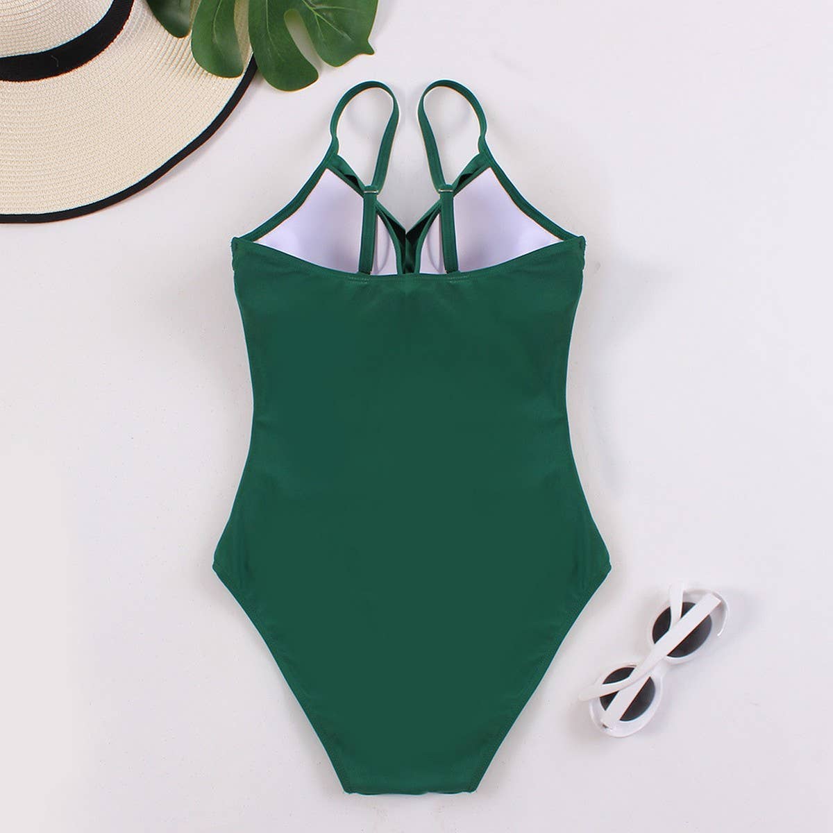 SOLID COLOR JUMPSUIT SEXY BIKINI SWIMSUIT_CWMW0154