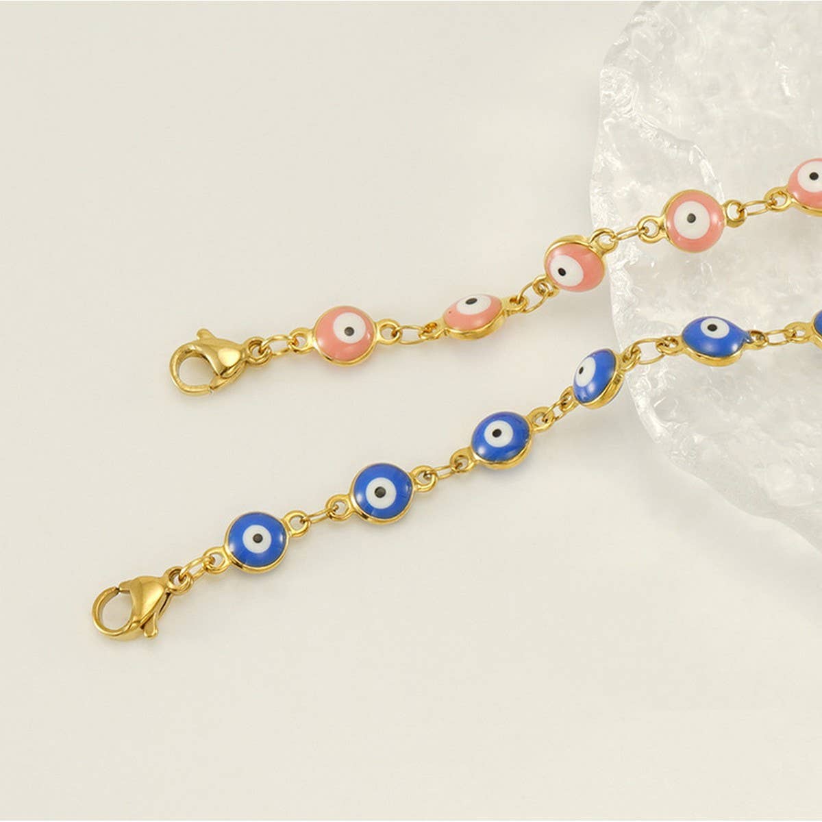 CWAJE1958_Fashion Titanium Steel Round Eye Bracelet