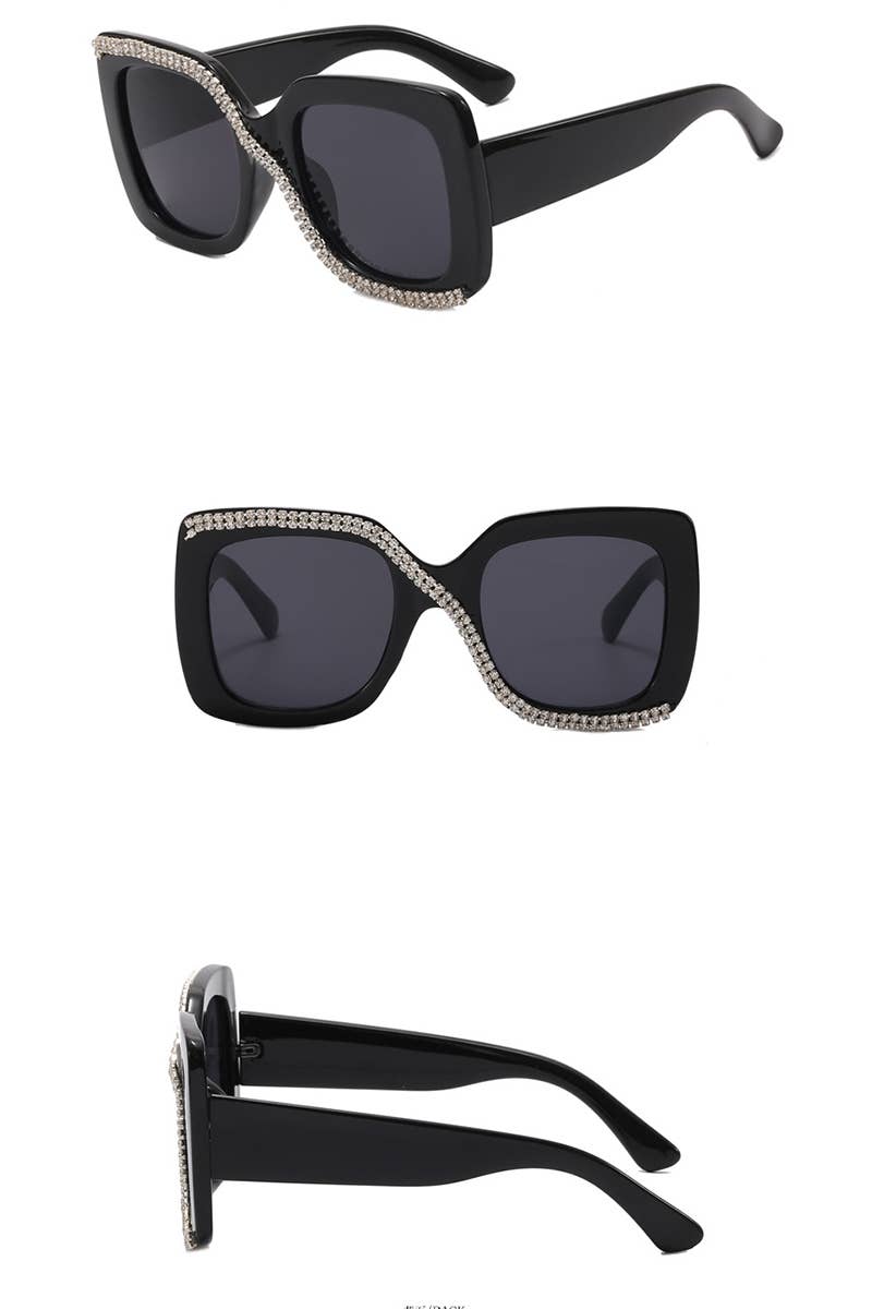 S SHAPED DIAMOND SUNGLASSES