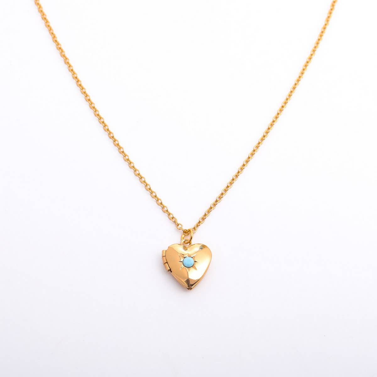 NEW DECEMBER BIRTHSTONE HEART NECKLACE