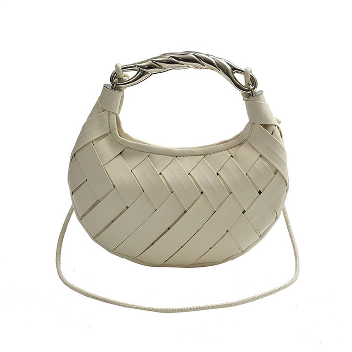 Fashionable niche woven hand-held crossbody bag