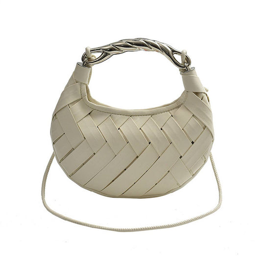 Fashionable niche woven hand-held crossbody bag