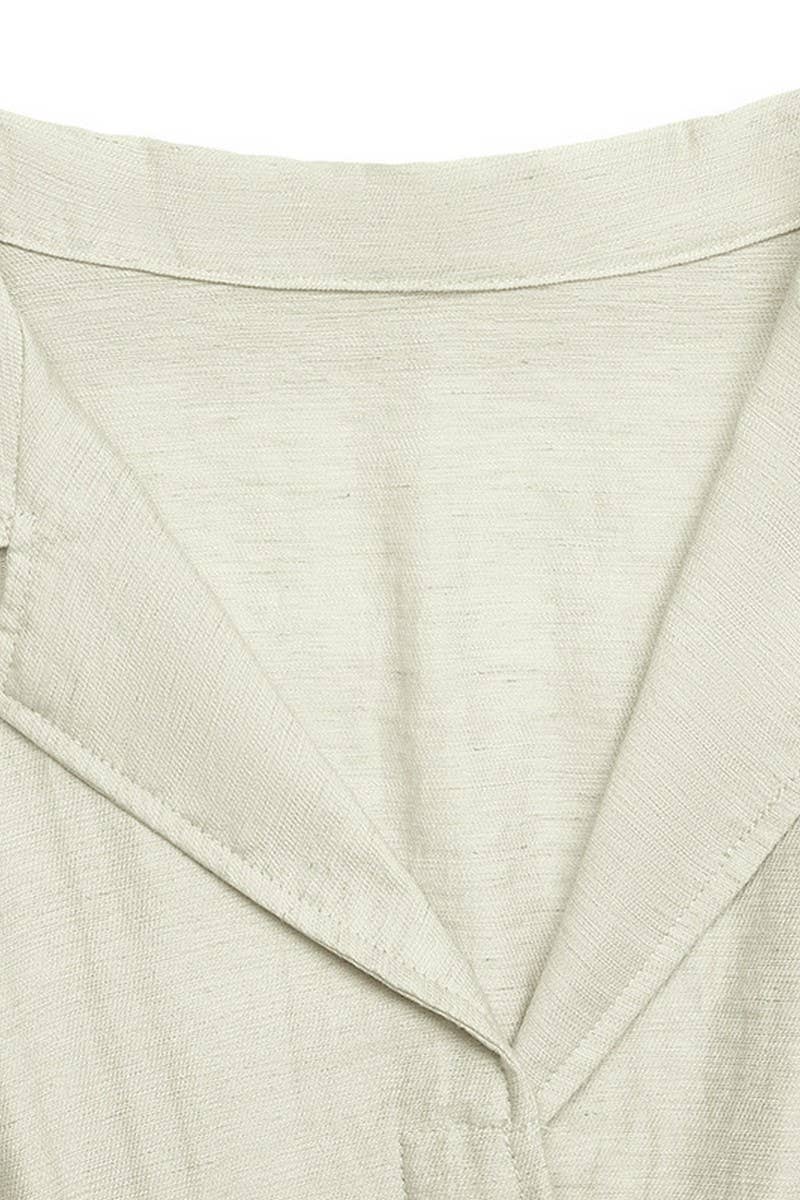 CWDMD5825_LAPEL WAIST COMMUTER POCKET SHIRT DRESS