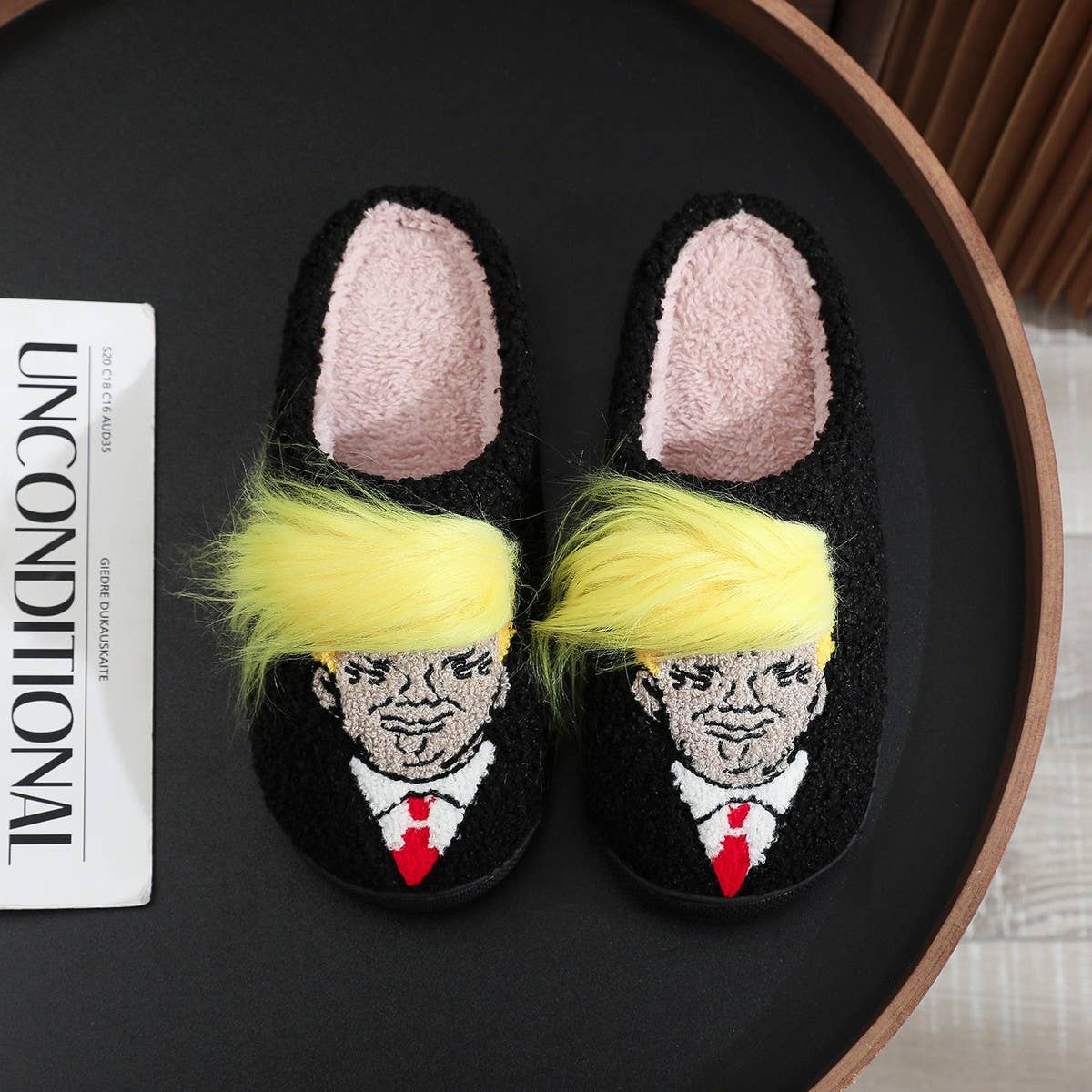CREATIVE YELLOW HAIR FUN COTTON SLIPPERS