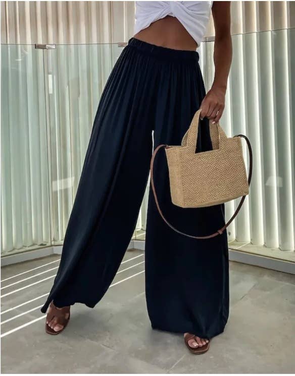 Pocket casual wide-leg casual stylish pants