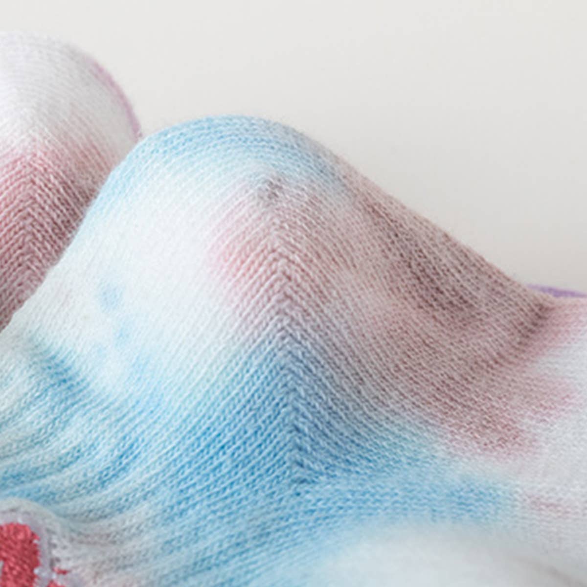TIE-DYED LOVE EMBROIDERY SPORTS SOCKS