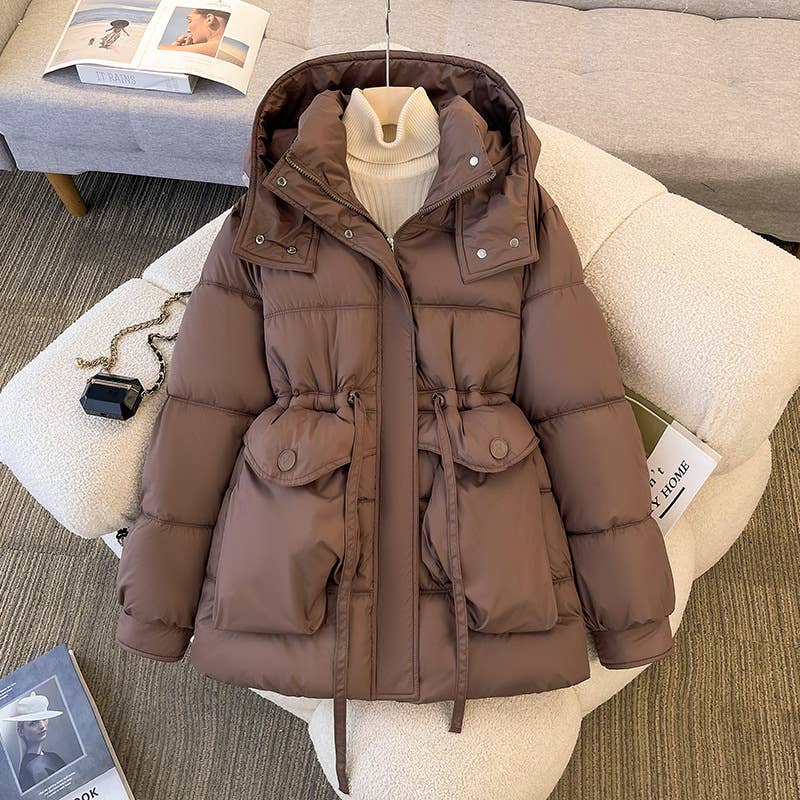 Fashion waist thickened padded warm jacket